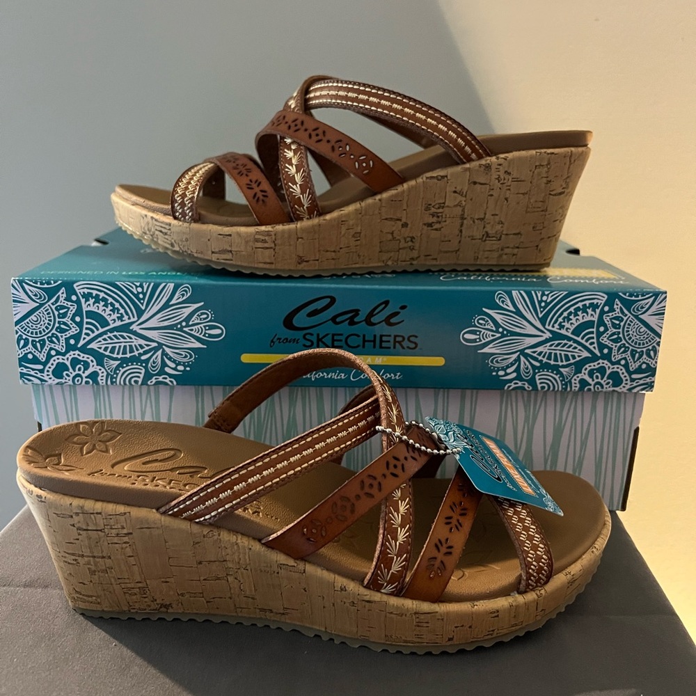 NWT Cali by Skechers Women’s Wedge Sandals;
Style: Tiger Posse; Sz 8; Vegan - Picture 5 of 13